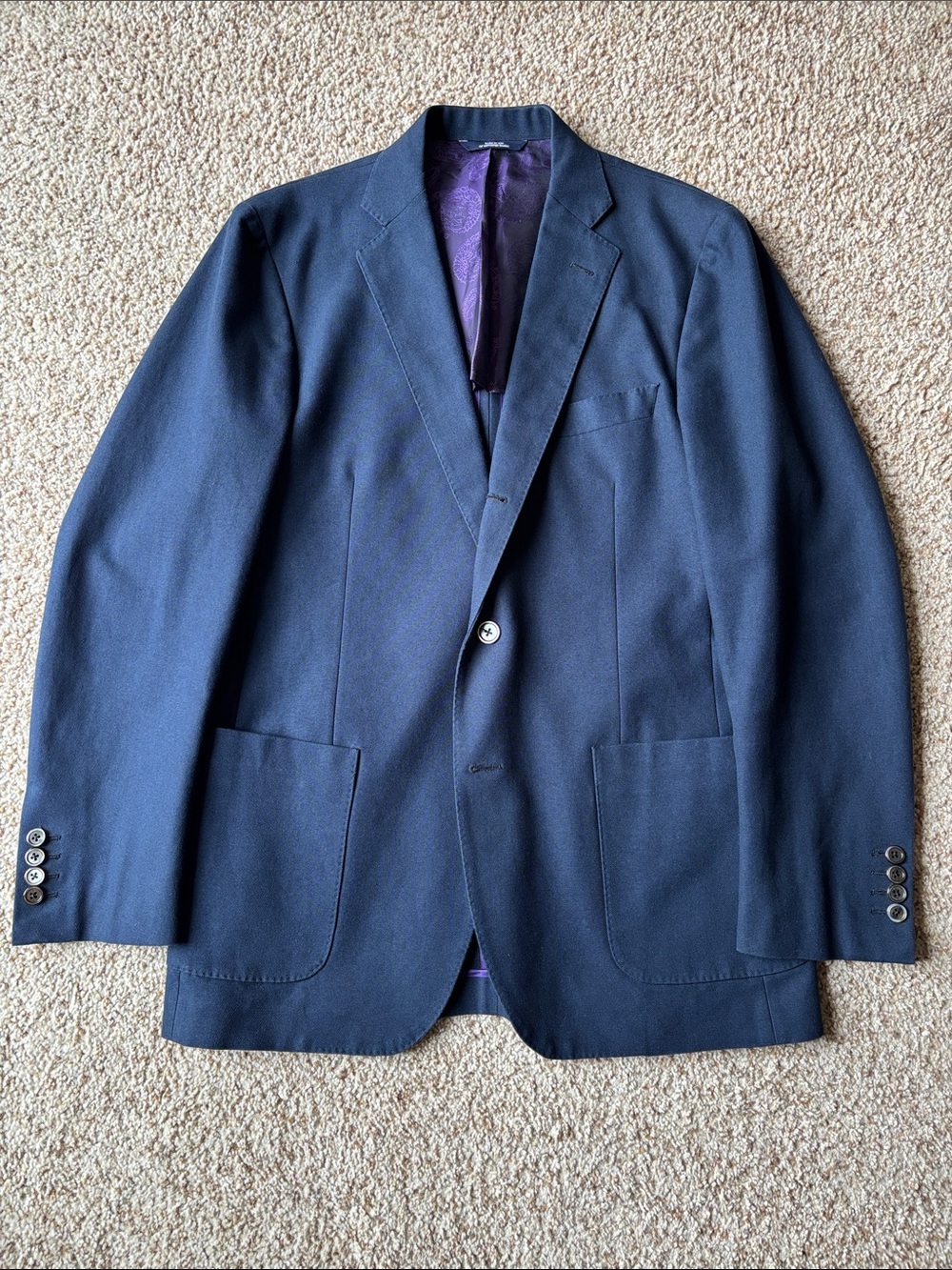 Southwick Clothes x Epaulet NY Michael Khule Navy Cotton Patch Pocket Blazer USA